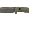 LionSteel T5B-CVG Green Canvas Micarta Black Couteau Fixe