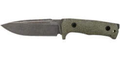 LionSteel T5B-CVG Green Canvas Micarta Black Couteau Fixe