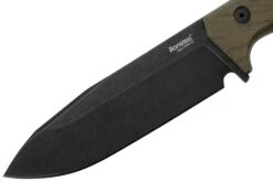 Lionsteel T6 Old Black, Green Canvas Micarta T6B-CVG Couteau Fixe -Optimal Couteaux Magasin LI T6B CVG 03 lionsteel