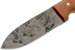 LT Wright Bushcrafter HC, 1075, Matte Natural Micarta, Leather Sheath, Couteau De Bushcraft -Optimal Couteaux Magasin LT BHC NM LS 03 lt wright