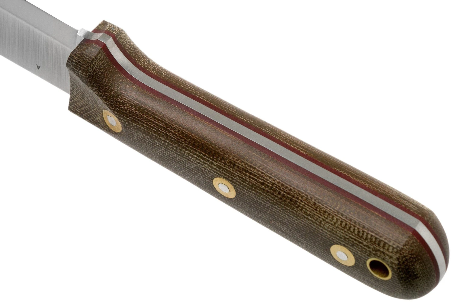 LT Wright Genesis Scandi Grind, A2, Matte Green Micarta, Red Liners, Leather Sheath, Couteau De Bushcraft 4 LT Wright Genesis Scandi Grind, A2, Matte Green Micarta, Red Liners, Leather Sheath, Couteau De Bushcraft – Image 4