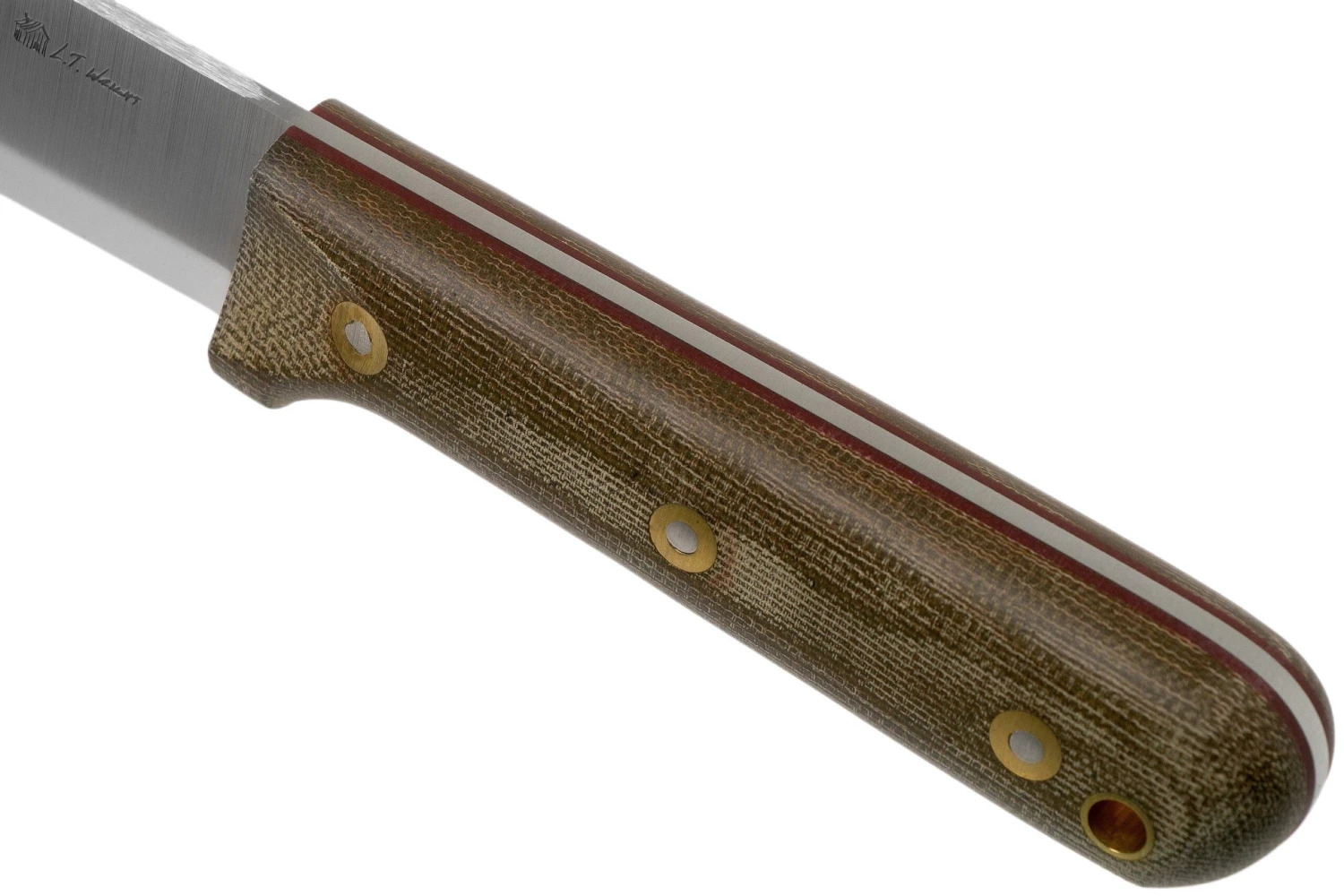 LT Wright Genesis Scandi Grind, A2, Matte Green Micarta, Red Liners, Leather Sheath, Couteau De Bushcraft 5 LT Wright Genesis Scandi Grind, A2, Matte Green Micarta, Red Liners, Leather Sheath, Couteau De Bushcraft – Image 5