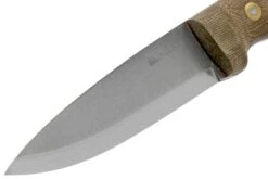 LT Wright GNS Scandi Grind, O1, Matte Green Micarta, Red Liners, Leather Sheath, Couteau De Bushcraft -Optimal Couteaux Magasin LT GNS SC GM RL LS 03 lt wright