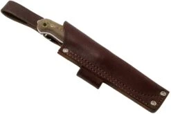 LT Wright GNS Scandi Grind, O1, Matte Green Micarta, Red Liners, Leather Sheath, Couteau De Bushcraft -Optimal Couteaux Magasin LT GNS SC GM RL LS 06 lt wright