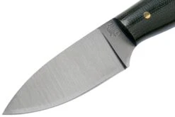 LT Wright Patriot, A2, Polished Black Micarta, Blue Liners, Leather Sheath, Couteau D'outdoor -Optimal Couteaux Magasin LT PAT BM BL POL LS 03 lt wright