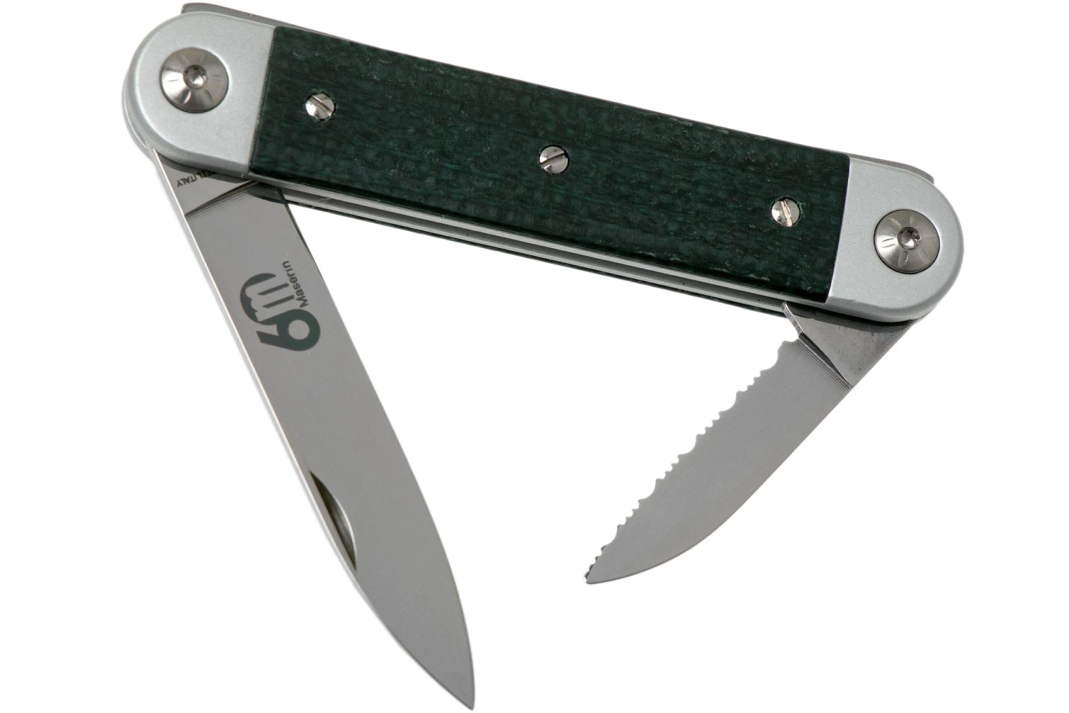 Maserin 60° Knife Sessantesimo 195/MCV Green Micarta Couteau De Poche 1 Maserin 60° Knife Sessantesimo 195/MCV Green Micarta Couteau De Poche