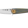 Medford Nosferatu Flipper S45VN Tumbled, Blue, Faced Bronze Flats Handles, Couteau De Poche