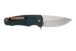Medford Smooth Criminal S35VN, Satin Blade, Blue Handle, Bronze Hardware, Couteau De Poche -Optimal Couteaux Magasin MF 22 SC 05 02 medford