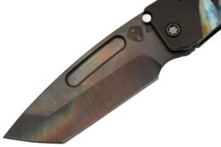 Medford Midi Marauder, S45VN Vulcan Tanto Blade, PVD Handle, Brushed Pen Flamed Grooves Scallops, Couteau De Poche -Optimal Couteaux Magasin MF 23 MM 02 03 medford