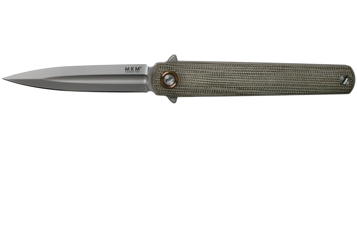 MKM Flame Dagger FL02-GCT Green Canvas Micarta Couteau De Poche, Michael Zieba Design 1 MKM Flame Dagger FL02-GCT Green Canvas Micarta Couteau De Poche, Michael Zieba Design