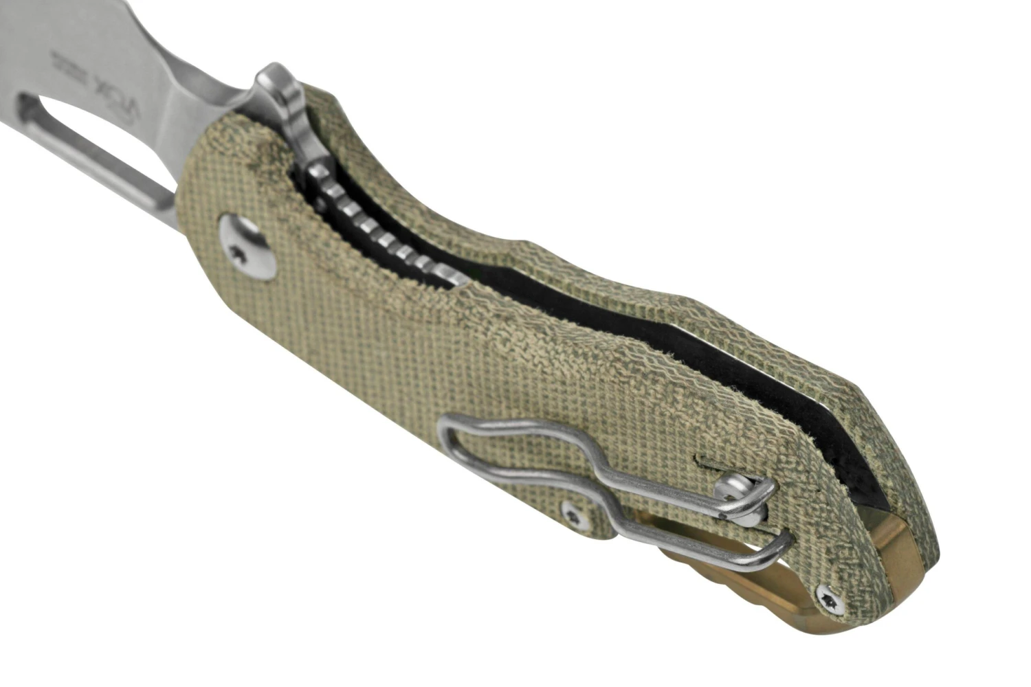 MKM Isonzo FX03M-1GC Hawkbill M390, Green Canvas Micarta Couteau De Poche, Jesper Voxnaes Design 4 MKM Isonzo FX03M-1GC Hawkbill M390, Green Canvas Micarta Couteau De Poche, Jesper Voxnaes Design – Image 4