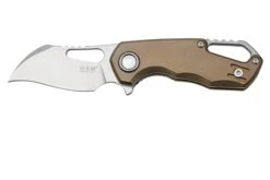 MKM Isonzo FX03M-1TBR, Hawkbill Stonewashed Böhler M390 Bronze Titanium, Couteau De Poche