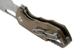 MKM Isonzo FX03M-1TBR, Hawkbill Stonewashed Böhler M390 Bronze Titanium, Couteau De Poche -Optimal Couteaux Magasin MMK FX03M 1TBR 04 mkm