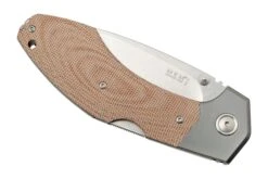 MKM Hero Stonewashed, Natural Canvas Micarta, Titanium Bolsters, Couteau De Poche -Optimal Couteaux Magasin MMK HR NCT 06 mkm