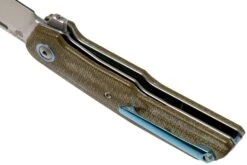 MKM Clap LS01-GC Green Canvas Micarta Couteau De Poche, Bob Terzuola Design -Optimal Couteaux Magasin MMK LS01 GC 05 mkm knives