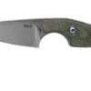 MKM Mikro 2 Wharncliffe, Stonewashed Green Canvas Micarta Couteau De Cou, Jesper Voxnaes Design