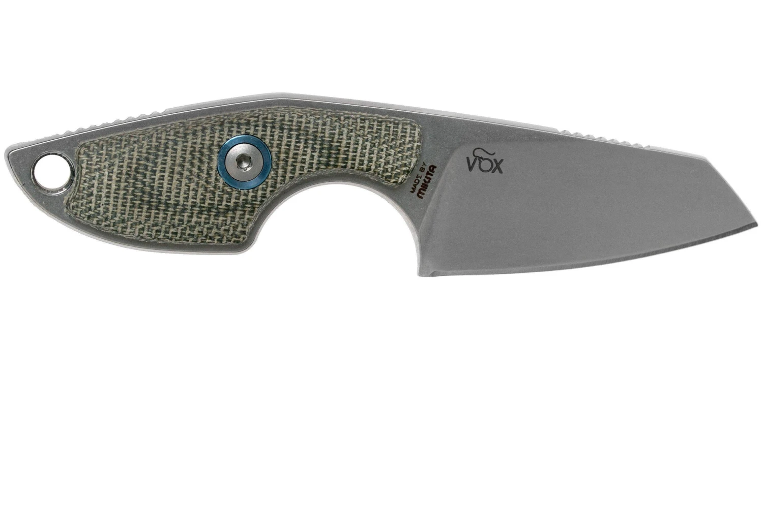 MKM Mikro 2 Wharncliffe, Stonewashed Green Canvas Micarta Couteau De Cou, Jesper Voxnaes Design 2 MKM Mikro 2 Wharncliffe, Stonewashed Green Canvas Micarta Couteau De Cou, Jesper Voxnaes Design – Image 2