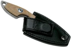 MKM Mikro 2 Wharncliffe, Stonewashed Natural Canvas Micarta Couteau De Cou, Jesper Voxnaes Design -Optimal Couteaux Magasin MMK MR02 NC 05 mkm knives