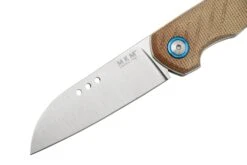MKM Root RT-NC Satin Natural Canvas Micarta, Couteau De Poche, Jens Anso Design -Optimal Couteaux Magasin MMK RT NC 03 mkm