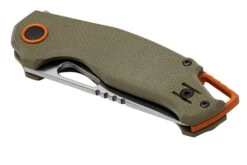 MKM Vincent VCN-GGS Satin N690CO, OD Green G10, Orange Aluminum, Couteau De Poche, Jesper Voxnaes Design -Optimal Couteaux Magasin MMK VCN GGS 06 mkm