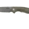 MKM Timavo VP02-GC Green Canvas Micarta Stonewash Couteau De Poche, Voxnaes Design