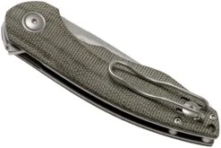 MKM Timavo VP02-GC Green Canvas Micarta Stonewash Couteau De Poche, Voxnaes Design -Optimal Couteaux Magasin MMK VP02 GC 04 mkm knives