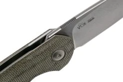 MKM Timavo VP02-GC Green Canvas Micarta Stonewash Couteau De Poche, Voxnaes Design -Optimal Couteaux Magasin MMK VP02 GC 06 mkm knives