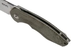 MKM Timavo VP02-GC Green Canvas Micarta Stonewash Couteau De Poche, Voxnaes Design -Optimal Couteaux Magasin MMK VP02 GC 07 mkm knives