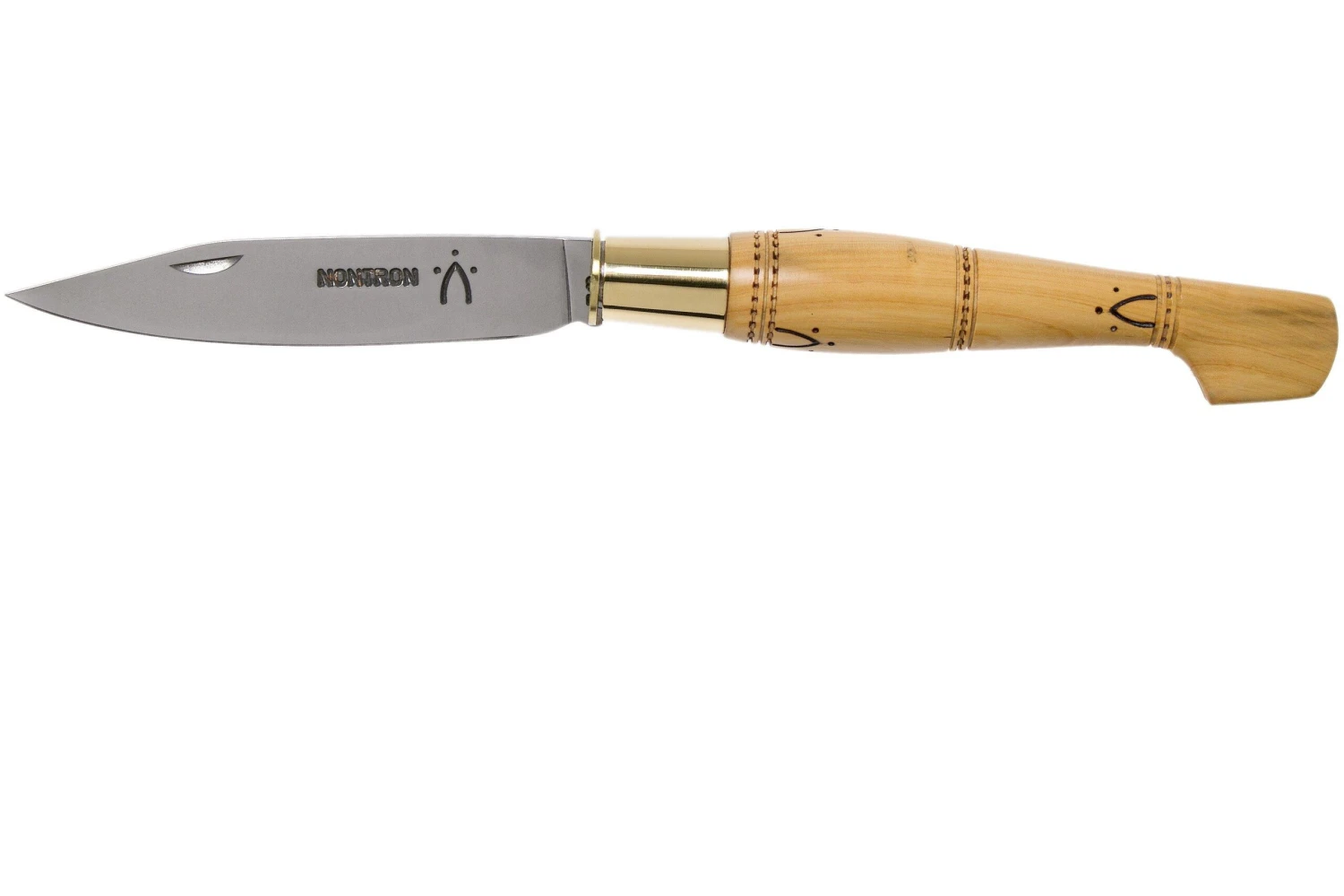 Nontron No. 25 Turning Ferrule, Boxwood, Clog Shape NN25 Couteau De Poche 1 Nontron No. 25 Turning Ferrule, Boxwood, Clog Shape NN25 Couteau De Poche