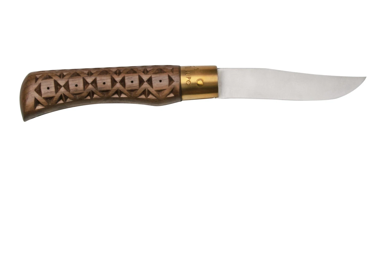 Old Bear Classical Carved Walnut L, 9307-21-LNI Couteau De Poche 2 Old Bear Classical Carved Walnut L, 9307-21-LNI Couteau De Poche – Image 2