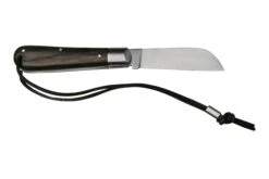 Otter Anchor Knife 172 LB Large Carbon, Smoked Oak, Stainless Anchor, Leather Strap, Couteau De Poche -Optimal Couteaux Magasin OR172LB 02 otter