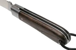 Otter Anchor Knife 172 LB Large Carbon, Smoked Oak, Stainless Anchor, Leather Strap, Couteau De Poche -Optimal Couteaux Magasin OR172LB 05 otter