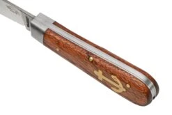 Otter Anchor Knife 174 Small Carbon, Sapeli, Brass Anchor, Couteau De Poche -Optimal Couteaux Magasin OR174 07 otter