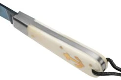 Otter Anchor Knife SET 173 KN Large Blued Carbon, Bone, Brass Anchor, Leather Strap Couteau De Poche -Optimal Couteaux Magasin ORSET173KN 06 otter