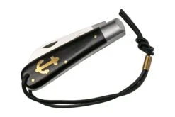 Otter Anchor Knife SET 173 Large Stainless, Grenadilla, Brass Anchor, Leather Strap Couteau De Poche -Optimal Couteaux Magasin ORSET173 07 otter