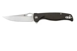 QSP Knife Gavial, QS126-D1 Satin D2, Dark Brown Micarta Couteau De Poche