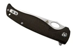 QSP Knife Gavial, QS126-D1 Satin D2, Dark Brown Micarta Couteau De Poche -Optimal Couteaux Magasin QS126 D1 06 qsp