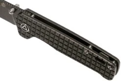 QSP Knife Penguin QS130-OFRG Textured Titanium, Blackwashed 154CM Couteau De Poche -Optimal Couteaux Magasin QS130 OFRG 07 qsp knife