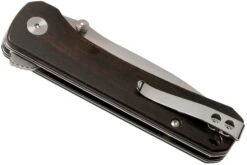 QSP Knife Hawk QS131-P1 Ebony Wood, Satin, Couteau De Poche -Optimal Couteaux Magasin QS131 P1 04 qsp knife