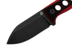 QSP Knife Canary QS141-B2 Blackwashed, Black Red G10, Couteau De Cou -Optimal Couteaux Magasin QS141 B2 03 qsp