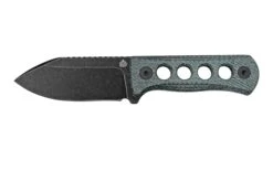 QSP Knife Canary QS141-D2 Blackwashed, Denim Micarta, Couteau De Cou