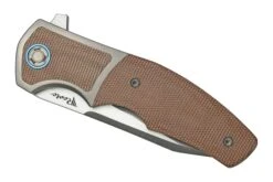 Reate Mini Crossroads M390, Brown Micarta MCR-BRM Couteau De Poche, Kirby Lambert Design -Optimal Couteaux Magasin RT MCR BRM 04 reate