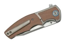 Reate Mini Crossroads M390, Brown Micarta MCR-BRM Couteau De Poche, Kirby Lambert Design -Optimal Couteaux Magasin RT MCR BRM 05 reate