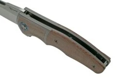 Reate Mini Crossroads M390, Brown Micarta MCR-BRM Couteau De Poche, Kirby Lambert Design -Optimal Couteaux Magasin RT MCR BRM 06 reate