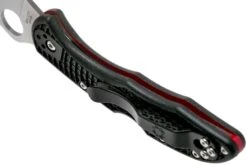 Spyderco Delica 4 Thin Red Line C11FPSBKRD Couteau De Poche -Optimal Couteaux Magasin SPC11FPSBKRD 05 spyderco