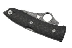 Spyderco SpyOpera C255CFPD Carbon Fiber, Damasteel, Sprint Run, Couteau De Poche -Optimal Couteaux Magasin SPC255CFPD 06 spyderco