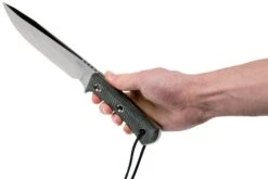 TRC Knives Apocalypse, Elmax, Black Canvas Micarta, Couteau De Survie -Optimal Couteaux Magasin TI AP MICBK 06 trc knives