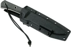 TRC Knives Apocalypse, Elmax, Black Canvas Micarta, Couteau De Survie -Optimal Couteaux Magasin TI AP MICBK 07 trc knives