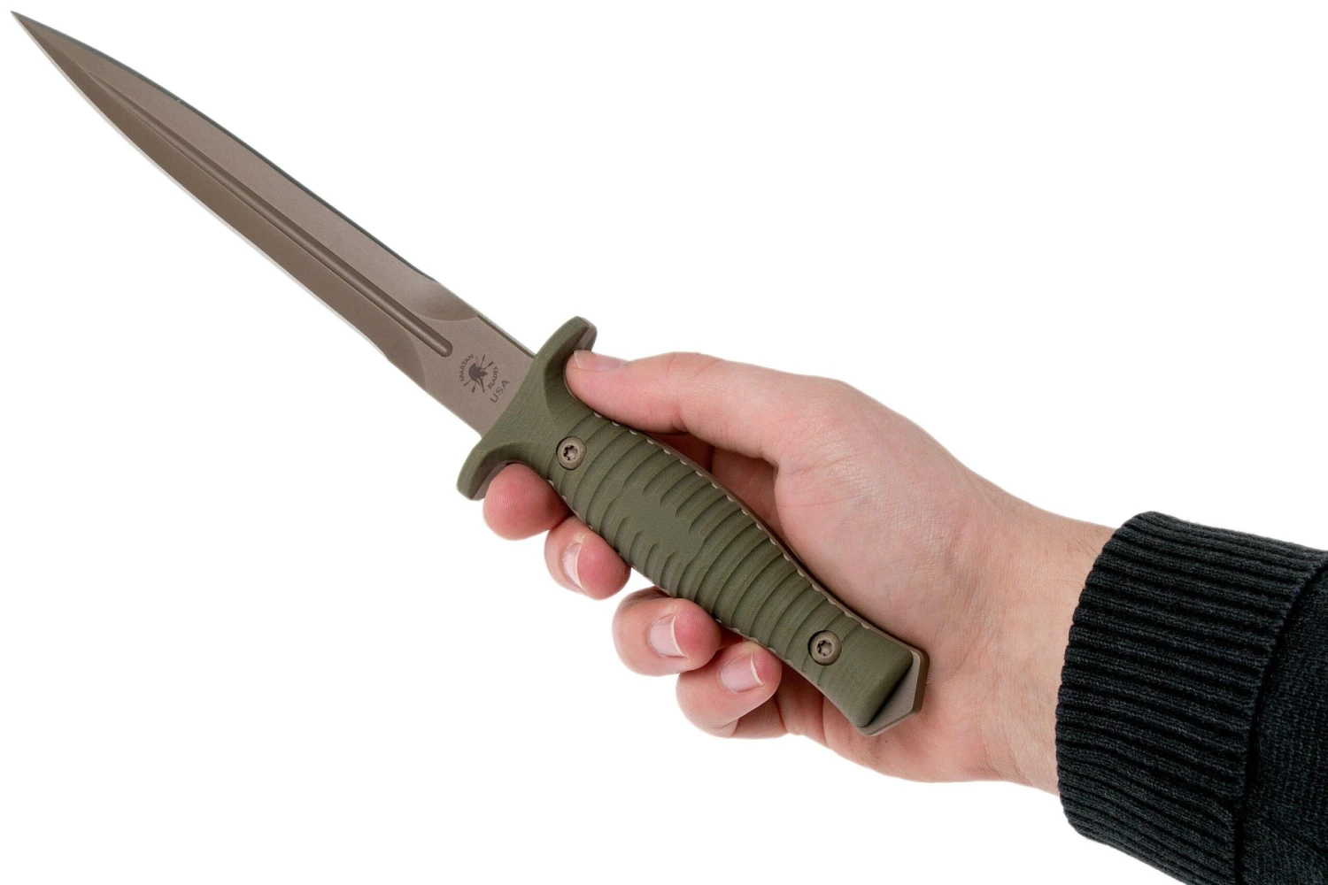 Spartan Blades George V14 Dagger FDE Blade, Olive Handle, Dague 6 Spartan Blades George V14 Dagger FDE Blade, Olive Handle, Dague – Image 6