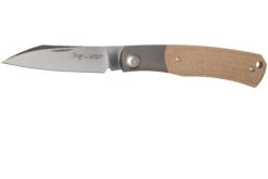 Viper Hug V5992CN Natural Canvas Micarta Couteau De Poche, Sacha Thiel Design